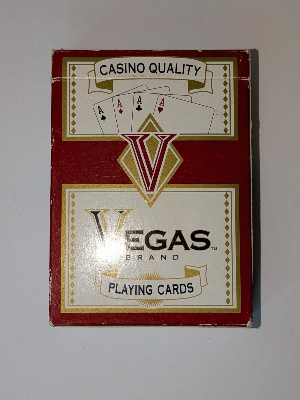 Vegas Brand Playing Cards Full Deck 52 Casino Quality Red Opened & Complete 2004